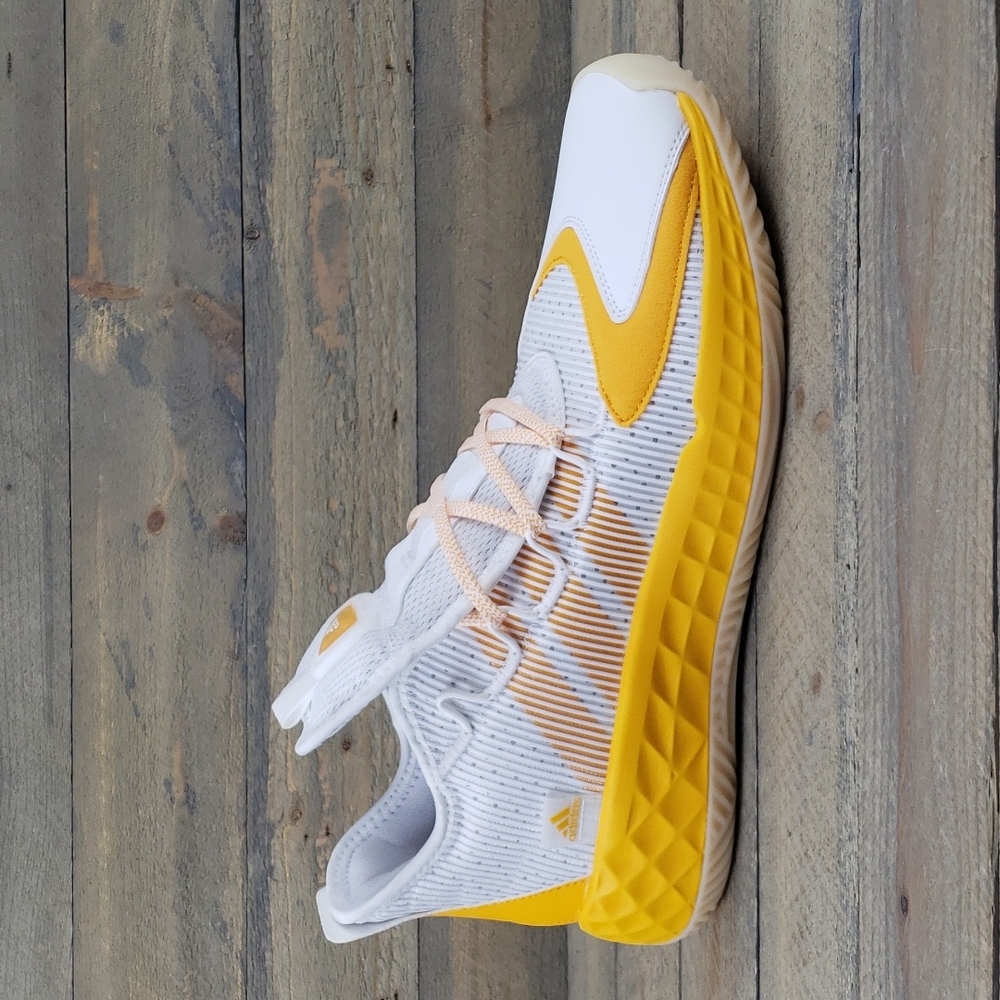adidas SM Pro Boost Low Men's Basketball Shoes  White Yellow - Picture 2 of 11